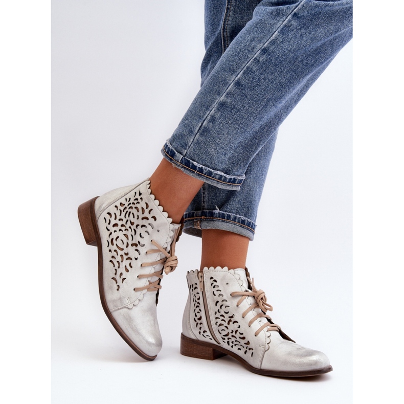 Step in style Cizme Model Zazoo 2871/005 Argintiu - Pas in stil gri 2