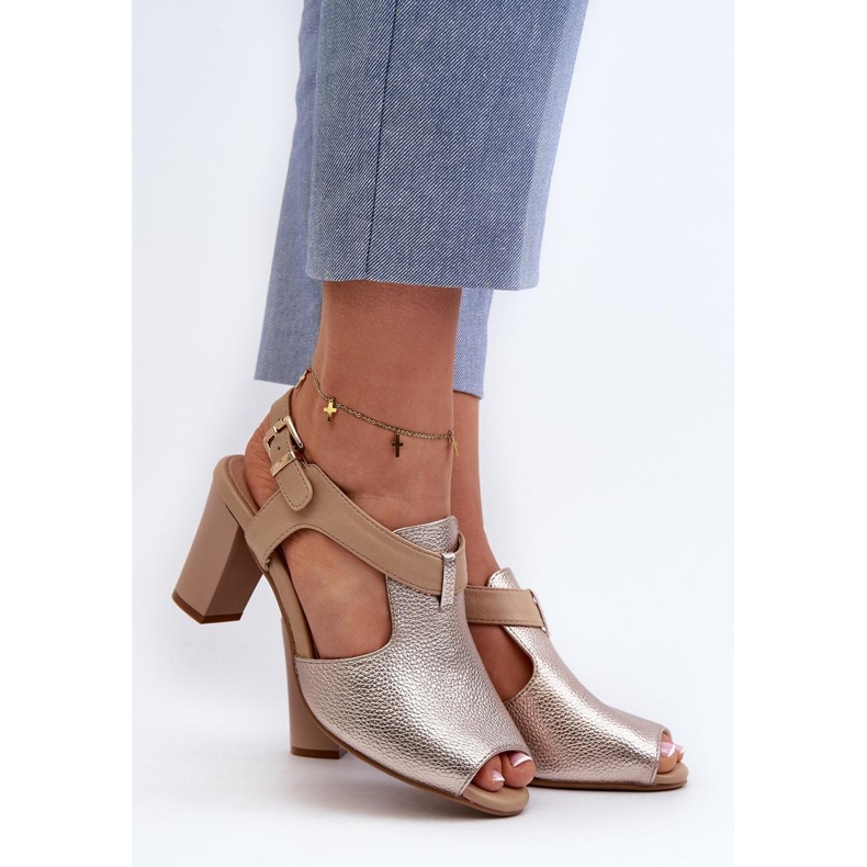 Step in style Sandale Model Queenmarie ASA228-3 Gold - Pas în stil galben 1