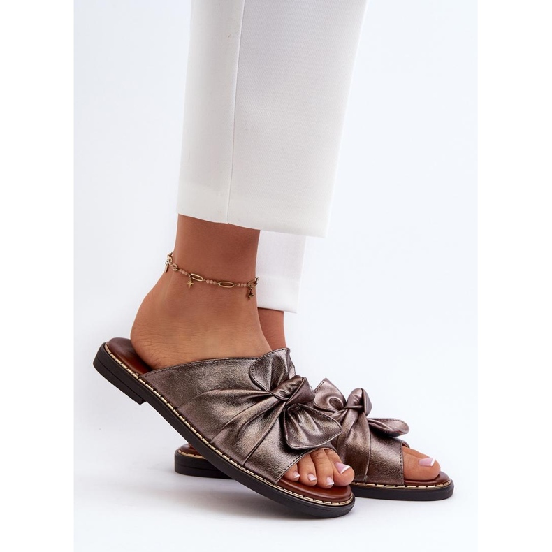 Step in style Sandale Flip-flops Model Nelvira RMR2266-8 Cupru - Pas în stil maro 1