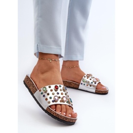 Step in style Sandale Flip-flops Model S.Barski MY122 Silver - Pas în stil gri 1