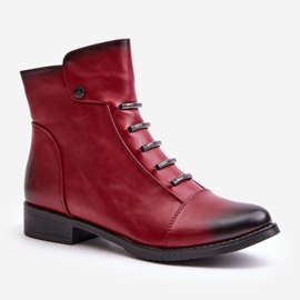 Step in style Cizme Model Labise ASA62-16 Bordo - Pas in stil roșu 2