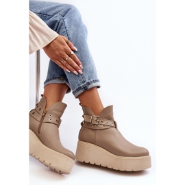 Step in style Cizme Model Zazoo 1752 Bej - Pas in stil 2