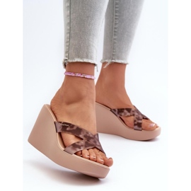 Step in style Sandal Flip-flops Model 83520 Ipanema High Fashion Slide Fem Beige - Pas în stil bej 2
