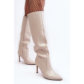 Step in style Cizme Model meliskindra CLS-297 Bej - Pas in stil 3