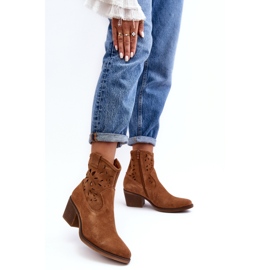 Step in style Cizme Model Da SN622-20 Camel Suede - Pas in stil maro 1