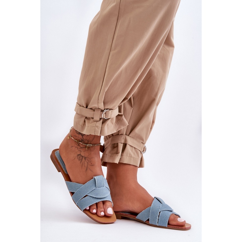 Step in style Sandale Flip-flops Model Aversa W-112 Light Blue - Pas în stil albastru 1