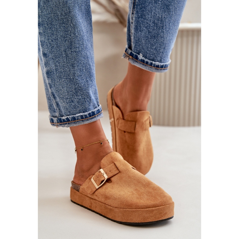 Step in style Papuci Model Terilain TL8-123 Camel - Pas in stil maro 1