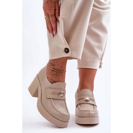 Step in style Pantofi Model Dunadia 20148 Piele Bej - Pas in stil 1