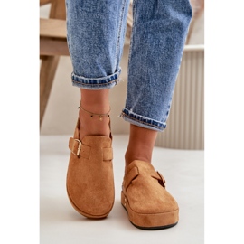 Step in style Papuci Model Terilain TL8-123 Camel - Pas in stil maro 2