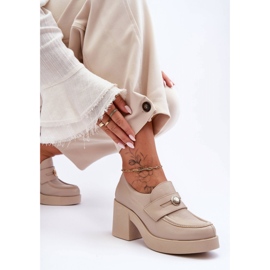 Step in style Pantofi Model Dunadia 20148 Piele Bej - Pas in stil 2