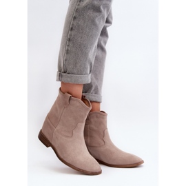 Step in style Cizme Model Zazoo 2326/024 Bej piele intoarsa - Pas in stil 1