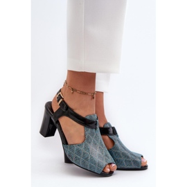 Step in style Sandale Model Queenmarie SA228-3 Turcoaz - Pas in stil albastru 1