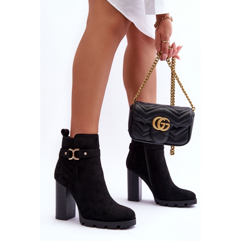 Step in style Cizme Model Liani F38-1 Black Suede - Pas in stil negru 1