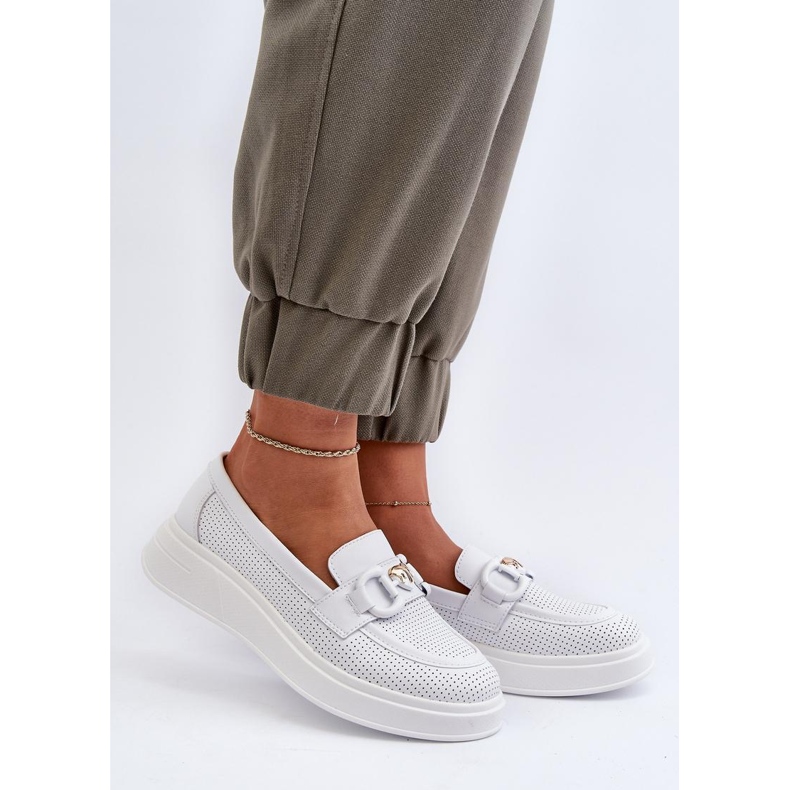 Step in style Mocasini Model S.Barski LR720 White - Pas in stil alb 1