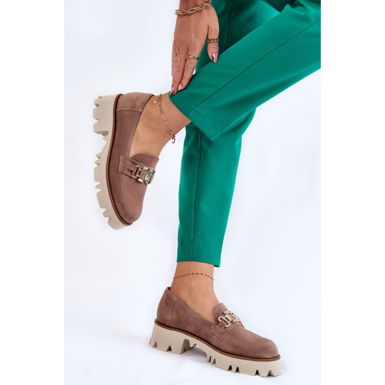 Step in style Pantofi Model Laura Messi 2489 Maro - Pas in stil bej 1