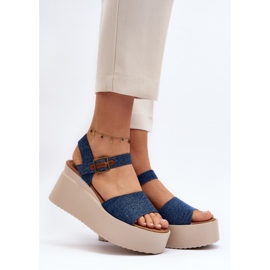 Step in style Sandale Model Geferia PS18 Jenas - Pas in stil albastru 1
