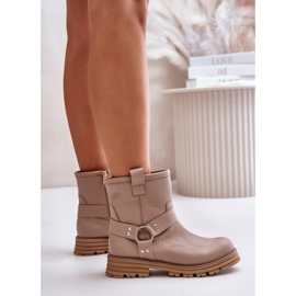 Step in style Cizme Model Lewski 3610 Bej - Pas in stil 2