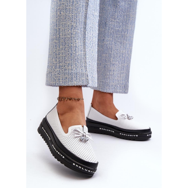 Step in style Mocasini Model S.Barski LR400 White - Pas in stil alb 1