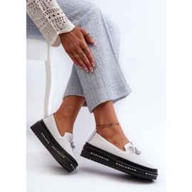 Step in style Mocasini Model S.Barski LR400 White - Pas in stil alb 2