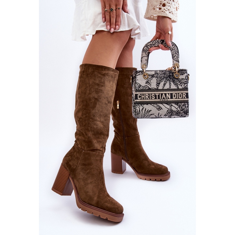 Step in style Cizme Model Virdana H8-518 Olive Suede - Pas in stil verde 2