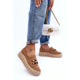 Step in style Pantofi Model Lewski 3398 Bej Inchis - Pas in stil 1