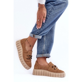 Step in style Pantofi Model Lewski 3398 Bej Inchis - Pas in stil 2