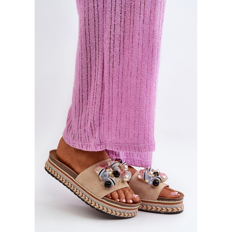 Step in style Sandale Flip-flops Model S.Barski HY077 Bej - Pas în stil 1