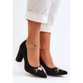 Step in style Pompe Model Zazoo 2453/OS Black Suede - Pas în stil negru 2