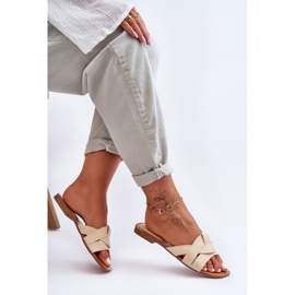 Step in style Sandale Flip-flops Model Aversa W-112 Bej - Pas în stil 2