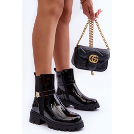 Step in style Cizme Chelsea Model Elspetia F35-1 Lac Negru - Pas in stil 1