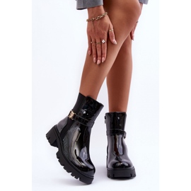 Step in style Cizme Chelsea Model Elspetia F35-1 Lac Negru - Pas in stil 2