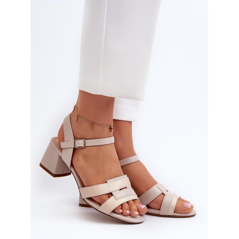 Step in style Sandale Model Sergio Leone SK894 Bej - Pas in stil 1