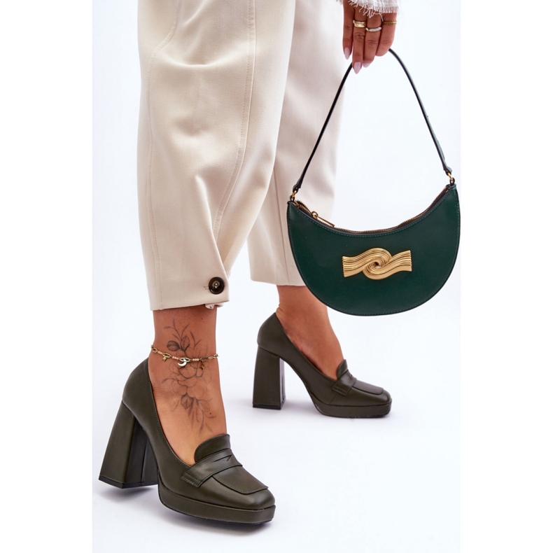 Step in style Pompe Model Alisa M046 Verde - Pas în stil 1