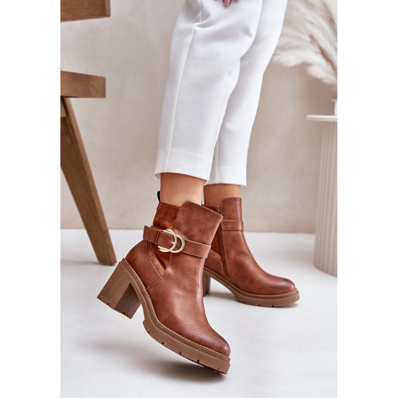 Step in style Cizme Model Inabelle M767 Camel - Pas in stil maro 1