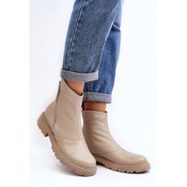 Step in style Cizme Model Laura Messi 2620/199 Bej Deschis - Pas in stil 1