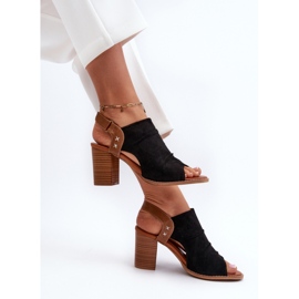 Step in style Sandale Model Rosca 24SD35-7184 Negru - Pas in stil 1