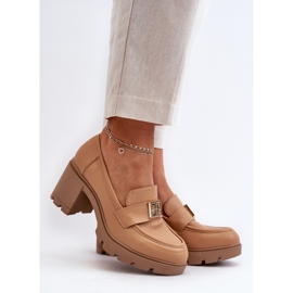 Step in style Pantofi Model Ranunca RMR23108-2 camel - Pas in stil maro 1