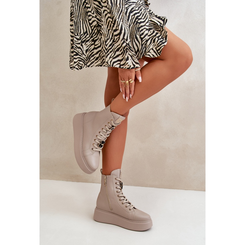 Step in style Muncitori Model CheBello 4294 Bej - Pas în stil 1