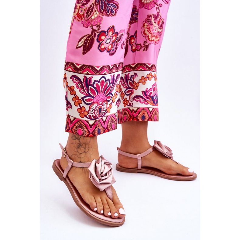 Step in style Sandale flip-flop Model Carisma QQ-137 Nude - Pas în stil roz 1