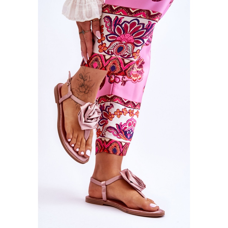 Step in style Sandale flip-flop Model Carisma QQ-137 Nude - Pas în stil roz 2