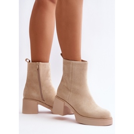 Step in style Cizme Model Meriluna YK39P Bej Deschis - Pas in stil 1