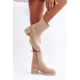 Step in style Cizme Model Meriluna YK39P Bej Deschis - Pas in stil 2