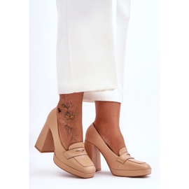 Step in style Pompe Model Alisa M046 Nud - Pas în stil bej 1