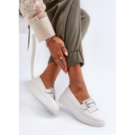Step in style Mocasini Model S.Barski LR590 White - Pas in stil alb 2