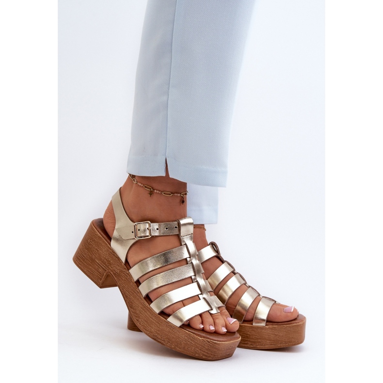 Step in style Sandale Model Zazoo 40410 Gold - Pas în stil galben 1