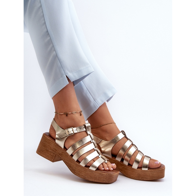 Step in style Sandale Model Zazoo 40410 Gold - Pas în stil galben 2