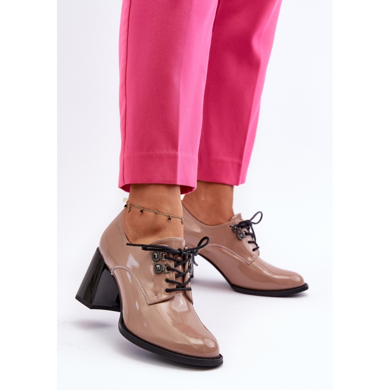 Step in style Pantofi Model Nelione 63510 Lac bej - Pas in stil 1