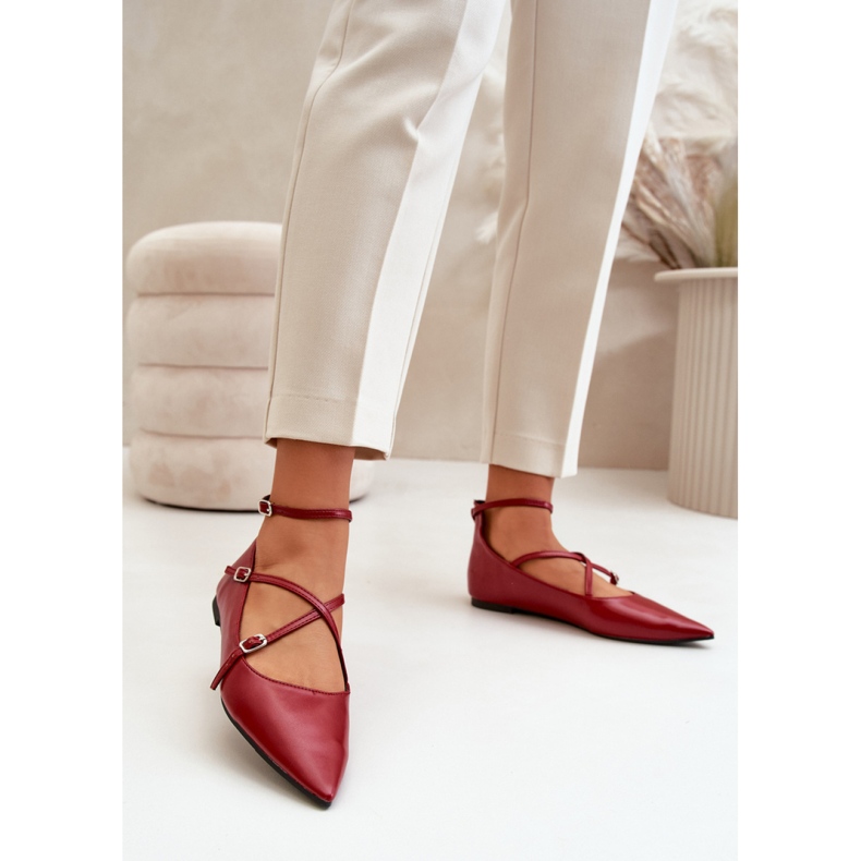 Step in style Balerini Model Violra P-1396 Bordo - Pas în stil roșu 1