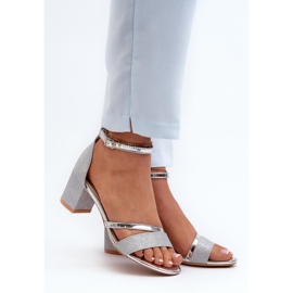 Step in style Sandale Model Ploemis 20244 Argintiu - Pas in stil gri 1