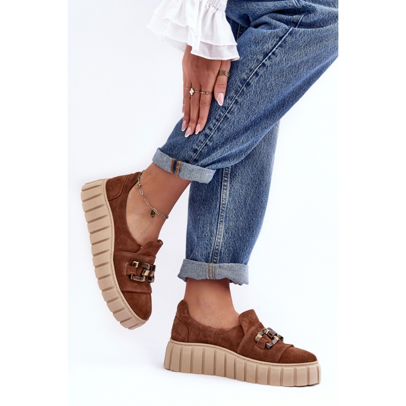 Step in style Pantofi Model Lewski 3398 Brown Suede - Pas în stil maro 1